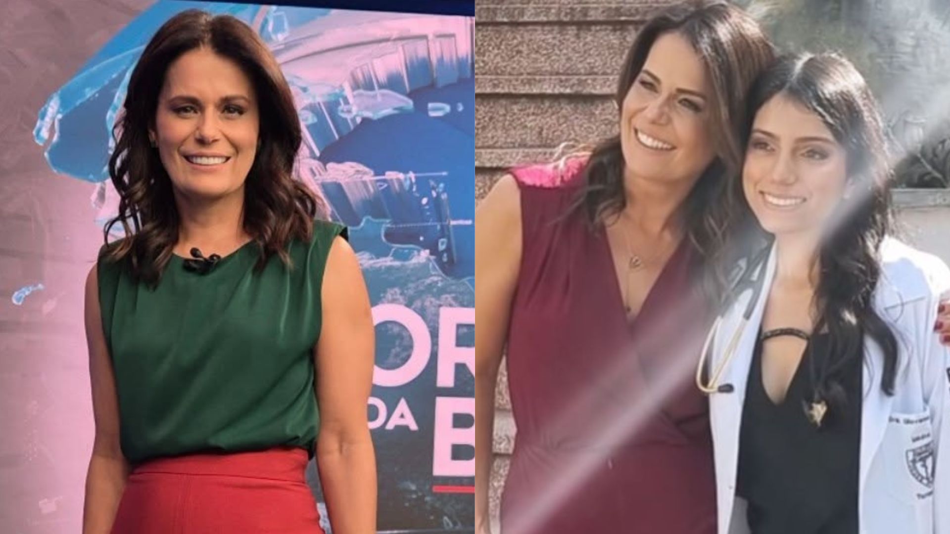 Adriana Araujo, do 'Jornal da Band', e a filha - Reprodução/Instagram