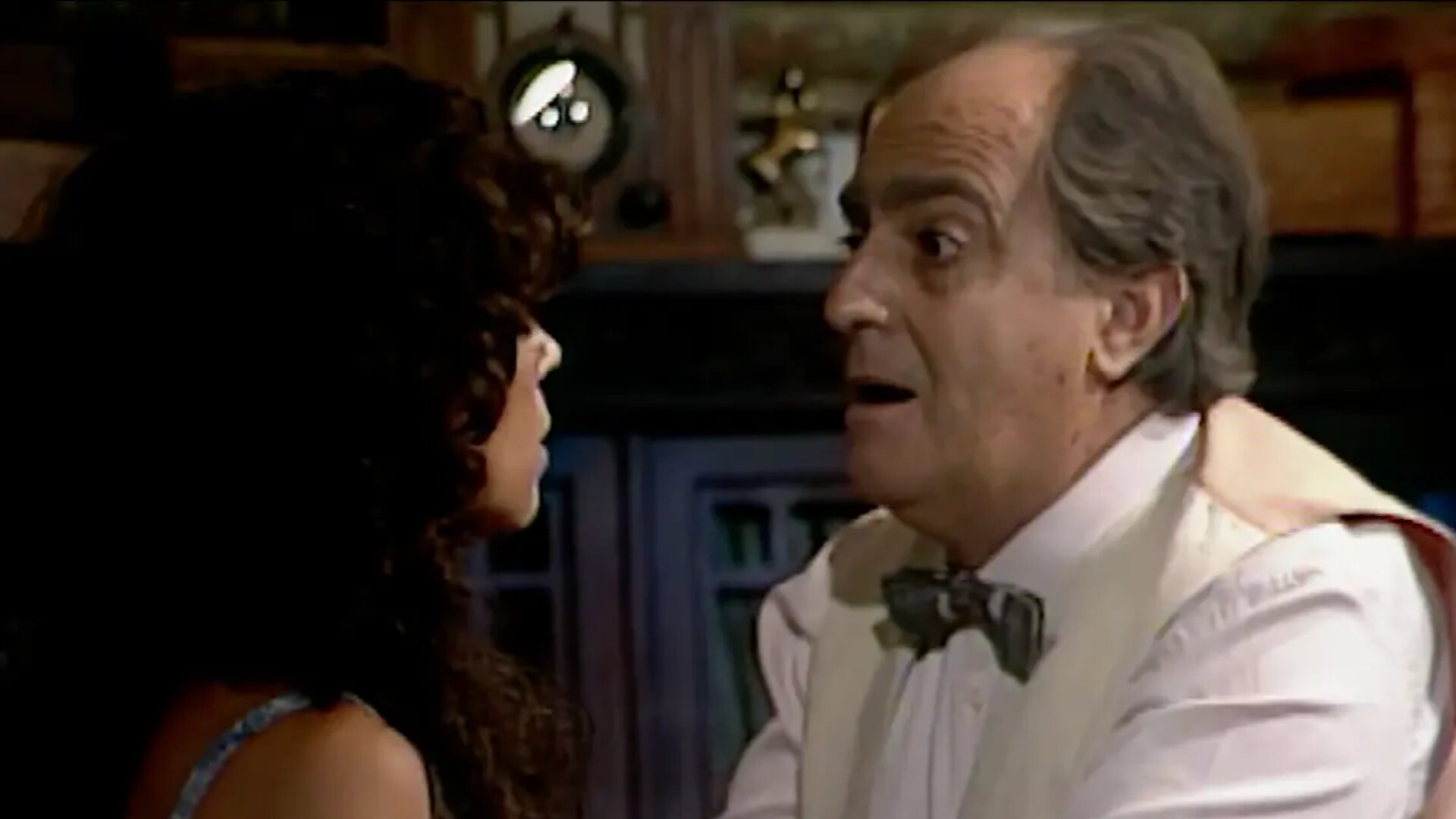 Filó (Cristina Galvão) e Artur (Ary Fontoura) em 'Tieta'