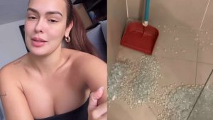Larissa Santos leva 14 pontos após box do banheiro estourar