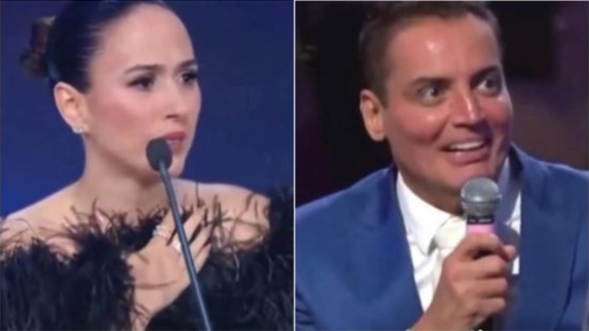 Tata Werneck e Leo Dias no 'Troféu Imprensa'