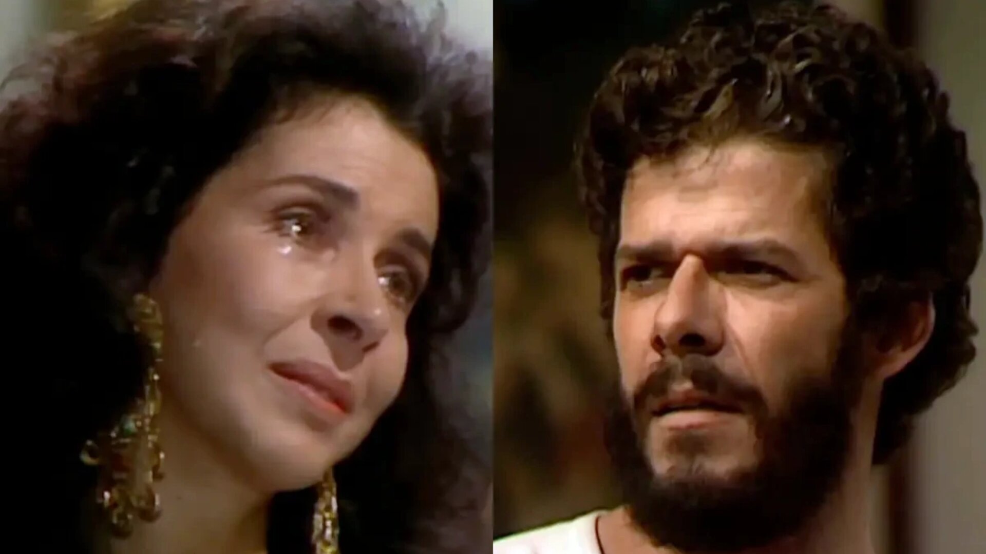Tieta (Betty Faria) e Osnar (José Mayer) na novela 'Tieta'